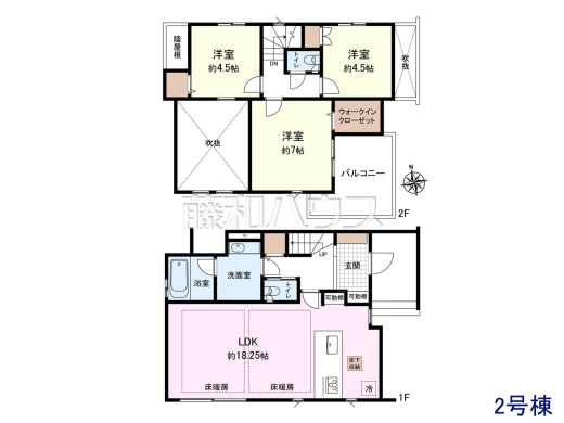 2号棟 間取図 【杉並区高井戸西2丁目】