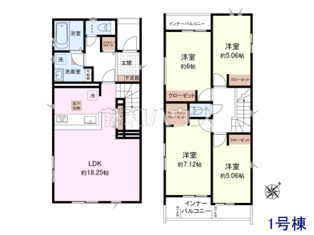 1号棟 間取図 【八重瀬町字安里】