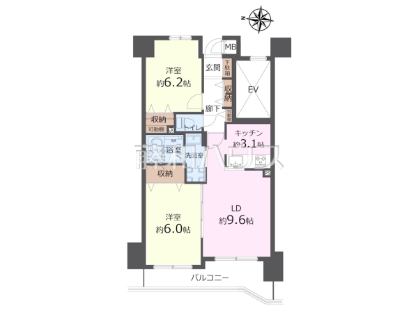 間取図 【ライオンズマンション府中宮西】 間取図 【ライオンズマンション府中宮西】