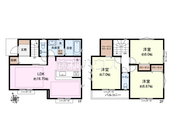 ≪間取図≫ウォークインクローゼットは、お洋服等がたくさん収納できて便利です。 【府中市日新町3丁目】 ≪間取図≫ウォークインクローゼットは、お洋服等がたくさん収納できて便利です。 【府中市日新町3丁目】