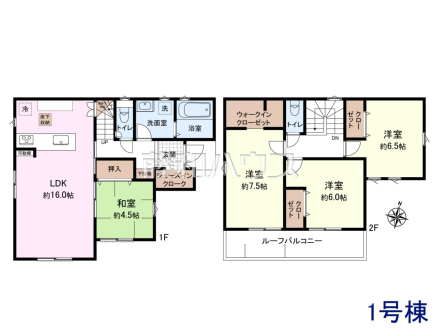 1号棟 間取図 【練馬区西大泉4丁目】