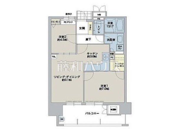 間取図 【 ウェルリバービュー天神】 間取図 【 ウェルリバービュー天神】