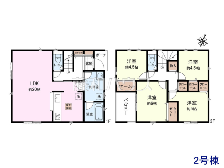 2号棟 間取図 【立川市栄町2丁目】