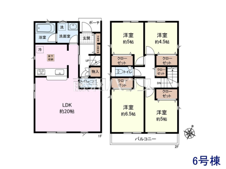6号棟 間取図 【立川市栄町2丁目】