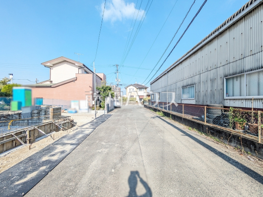 接道状況および現場風景 【糟屋郡粕屋町大字柚須】
