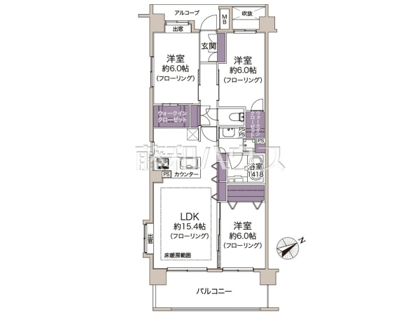 間取図 【コスモシティ新所沢けやき台】 間取図 【コスモシティ新所沢けやき台】