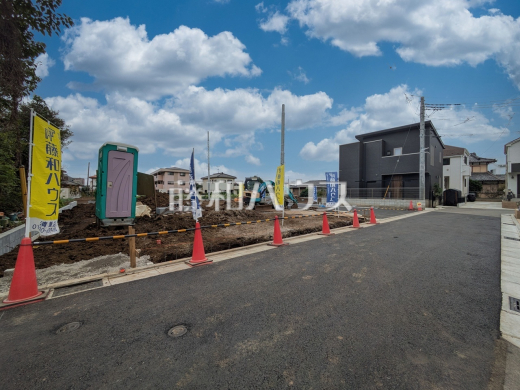 接道状況および現場風景 【所沢市上新井2丁目】
