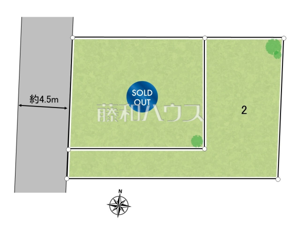 全体区画図 【東久留米市南沢5丁目】イオン東久留米店至近。太陽光パネル設置物件。 全体区画図 【東久留米市南沢5丁目】イオン東久留米店至近。太陽光パネル設置物件。