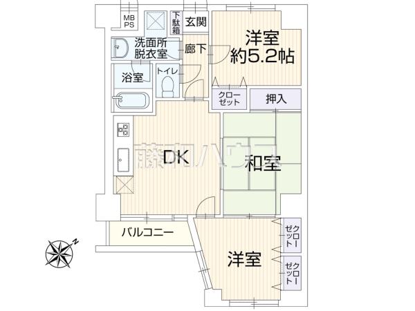 間取図 【日神パレス立川第2】 間取図 【日神パレス立川第2】