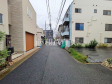 接道状況および現場風景 【世田谷区梅丘3丁目】 接道状況および現場風景 【世田谷区梅丘3丁目】