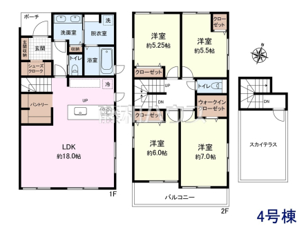 4号棟・間取図【東久留米市本町4丁目】