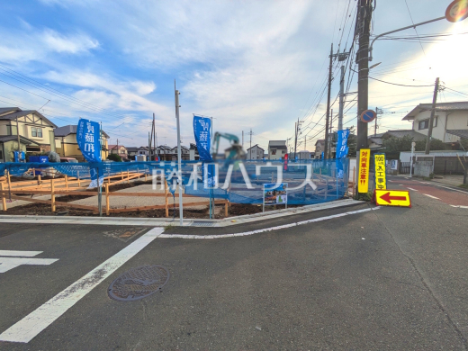 1号棟 接道状況および現場風景 【昭島市緑町2丁目】