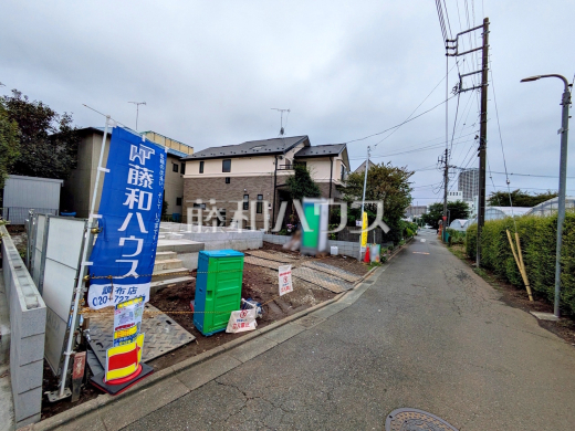接道状況および現場風景 【調布市柴崎1丁目】