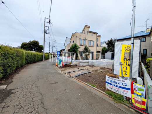 接道状況および現場風景 【調布市柴崎1丁目】
