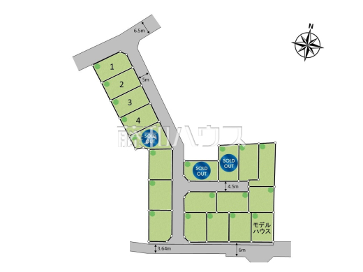 全体区画図 【立川市砂川町4丁目】