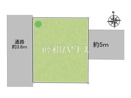 全体区画図 前面道路幅も約5mあるので、全体としての見通しがよく、すれ違いや車を出し入れする際も安心です!【練馬区三原台1丁目】