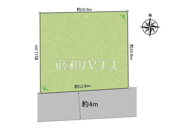 区画図 【日野市石田2丁目】
※間口の広い建築し易い整形地です。 区画図 【日野市石田2丁目】
※間口の広い建築し易い整形地です。