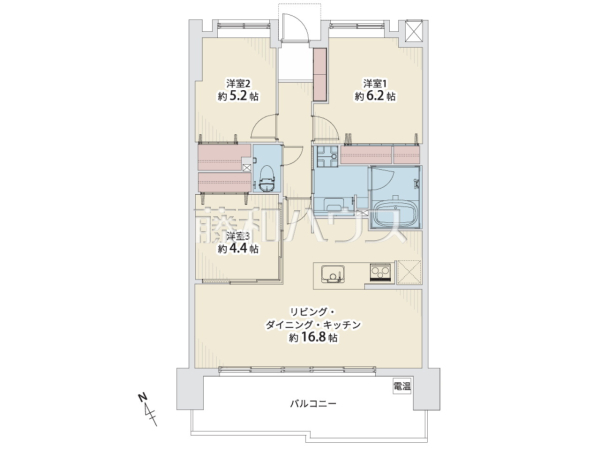 間取図 【ロワールティアラ室見】 間取図 【ロワールティアラ室見】