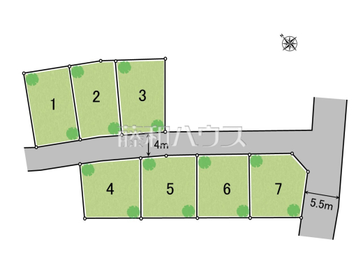 全体区画図 【朝霞市膝折町4丁目】