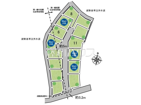 全体区画図 【昭島市宮沢町2丁目】 全体区画図 【昭島市宮沢町2丁目】