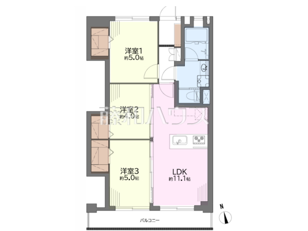 間取図 【給田南住宅1号棟】 間取図 【給田南住宅1号棟】