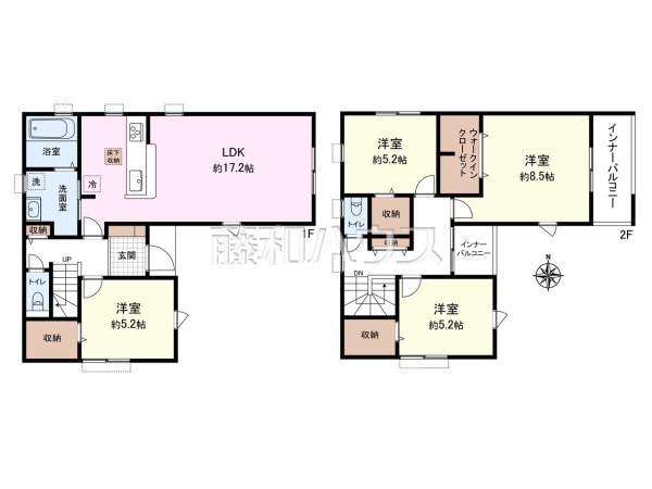 間取図 【北名古屋市熊之庄山の前】 間取図 【北名古屋市熊之庄山の前】