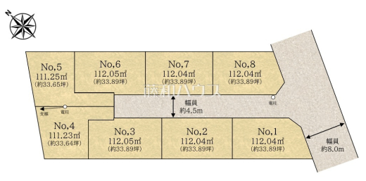 区画図 同時期に生活をスタートさせるご家族の多い分譲地は、困ったときも心強い存在になりそうですね!【東久留米市中央町4丁目】