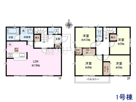 1号棟 間取図 【小金井市貫井南町5丁目】