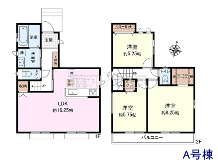A号棟 間取図 【東久留米市本町4丁目】