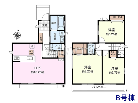 B号棟 間取図 【東久留米市本町4丁目】