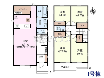 I号棟 間取図 【清瀬市野塩3丁目】
