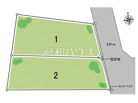 全体区画図 【府中市武蔵台3丁目】