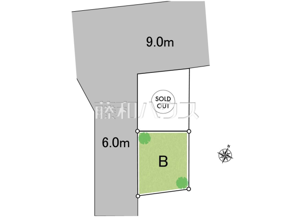 全体区画図 【東久留米市中央町1丁目】前面道路はゆとりの約6mで、車の出し入れも楽々です! 全体区画図 【東久留米市中央町1丁目】前面道路はゆとりの約6mで、車の出し入れも楽々です!