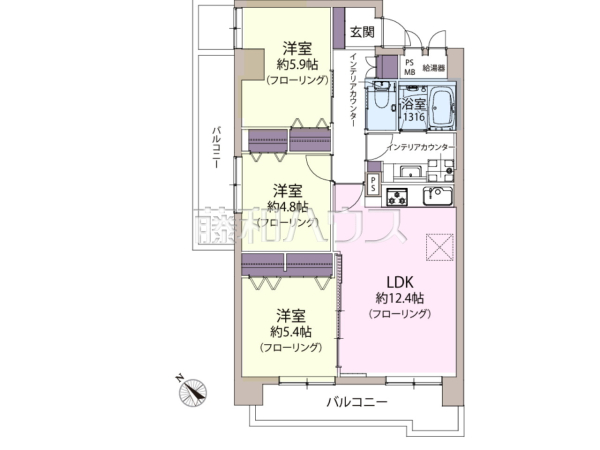 間取図 【コープ野村大橋】 間取図 【コープ野村大橋】