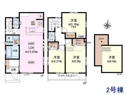 2号棟・間取図【東久留米市氷川台2丁目】