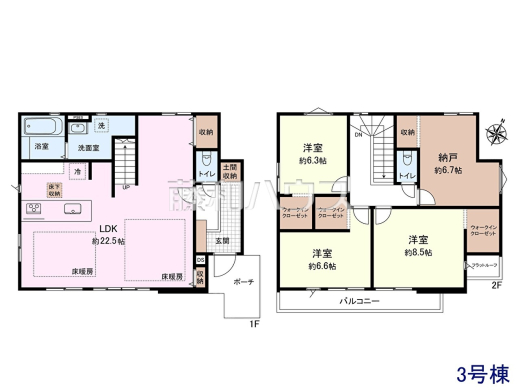 3号棟・間取図【東久留米市下里7丁目】