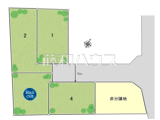 区画図【西東京市下保谷5丁目】「保谷」駅 徒歩8分に全4区画の土地が登場致しました!