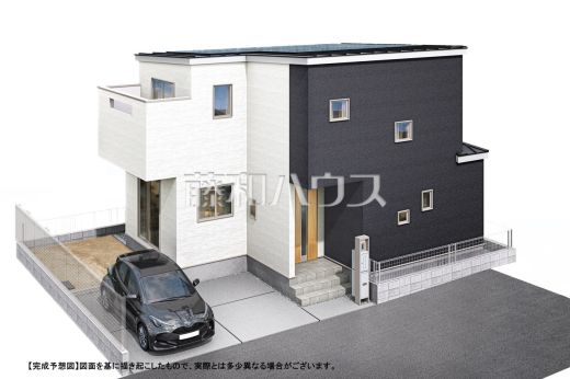 ≪外観パース・完成予想図≫ まだまだ建築中ですが、ぜひ現地をご覧になりませんか?基礎・上棟の状態は建築中にしかご覧になれません!【西東京市下保谷5丁目】