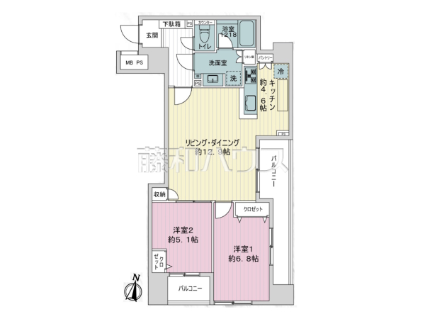 間取図 【ライオンズマンション三鷹中央通り】 間取図 【ライオンズマンション三鷹中央通り】