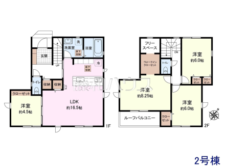 2号棟 間取図 【東村山市恩多町5丁目】
