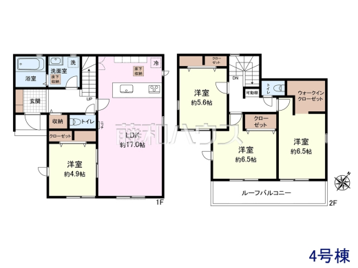 4号棟 間取図 【東村山市恩多町5丁目】