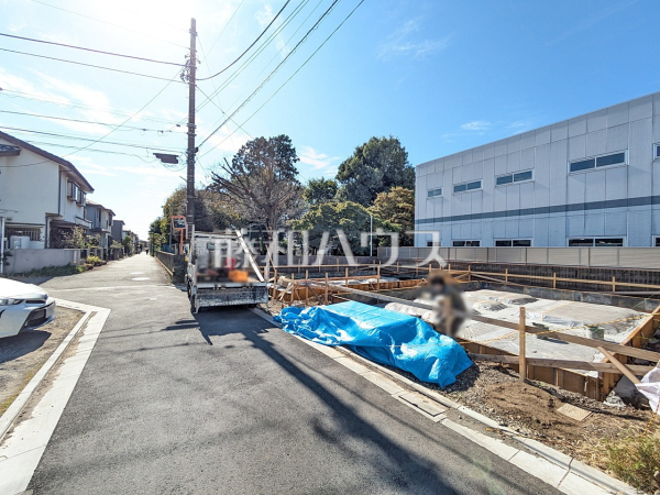 接道状況および現場風景 【立川市栄町5丁目】 接道状況および現場風景 【立川市栄町5丁目】