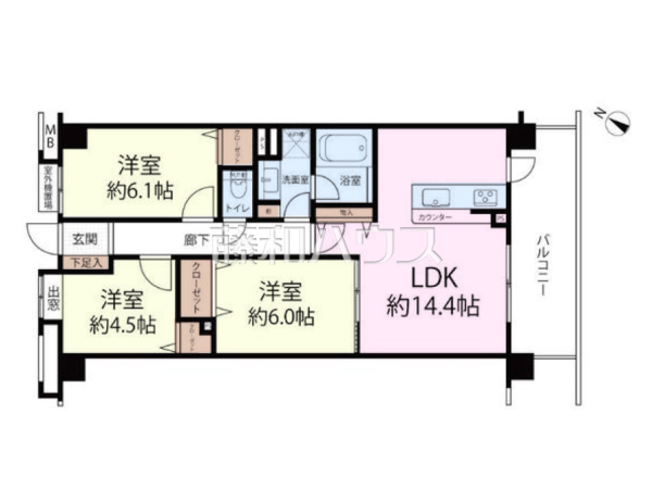 間取図 【藤和シティホームズ明大前壱番館】 間取図 【藤和シティホームズ明大前壱番館】