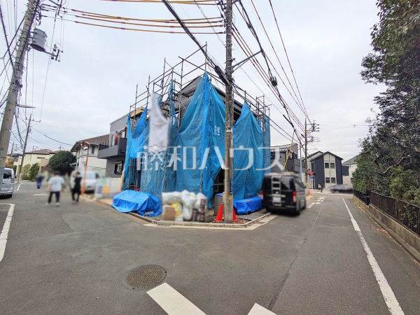 接道状況および現場風景 【調布市東つつじケ丘3丁目】 接道状況および現場風景 【調布市東つつじケ丘3丁目】