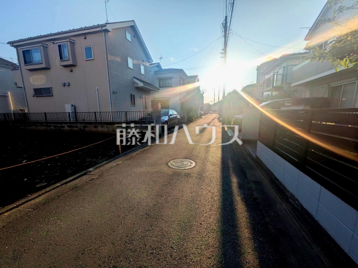 接道状況および現場風景 【調布市八雲台1丁目】
