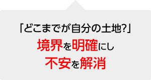 境界を明確にし、不安を解消