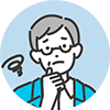 困り顔の中年男性イラスト