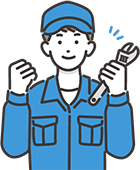 頼れる作業員男性のイラスト